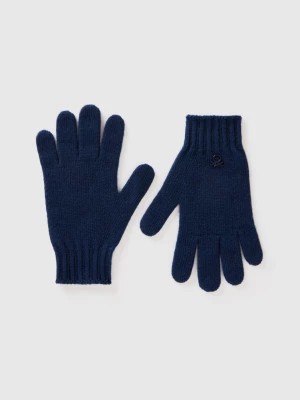 Zdjęcie produktu Benetton, Wool Blend Gloves, size S-L, Dark Blue, Kids United Colors of Benetton