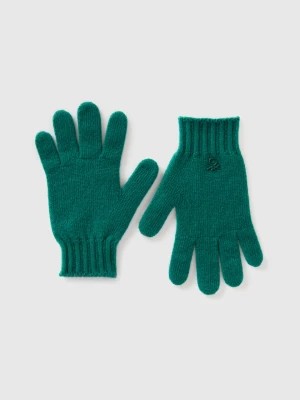 Zdjęcie produktu Benetton, Wool Blend Gloves, size S-L, Dark Green, Kids United Colors of Benetton