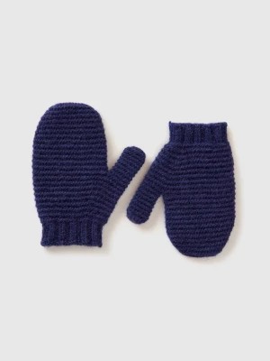 Zdjęcie produktu Benetton, Wool Blend Mittens, size 82-98, Dark Blue, Kids United Colors of Benetton