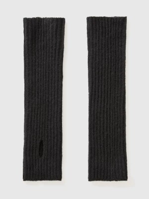 Zdjęcie produktu Benetton, Wool Blend Sleeves, size OS, Black, Women United Colors of Benetton