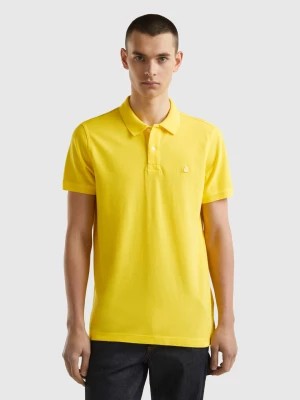 Zdjęcie produktu Benetton, Yellow Regular Fit Polo, size XS, Yellow, Men United Colors of Benetton