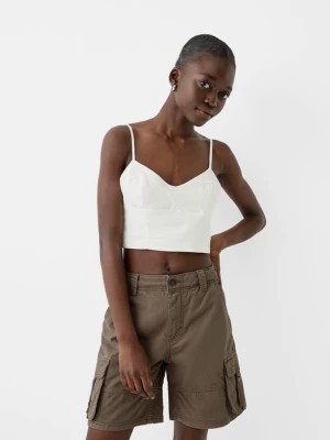 Zdjęcie produktu Bershka Bermudy Cargo Z Paskami Kobieta Khaki