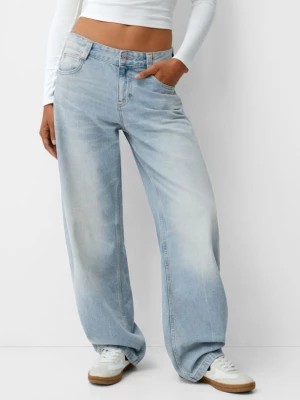 Zdjęcie produktu Bershka Jeansy Balloon Fit Baggy Kobieta Wyblakły Niebieski