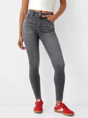 Zdjęcie produktu Bershka Jeansy Skinny Z Bardzo Wysokim Stanem Kobieta Ciemnoszary