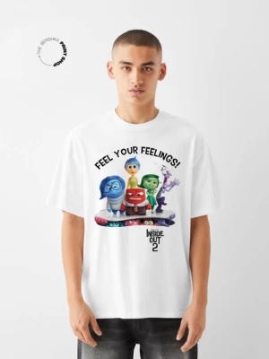 Zdjęcie produktu Bershka Koszulka Z Krótkim Rękawem „W Głowie Się Nie Mieści 2” Mężczyzna Biały