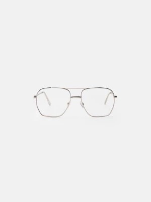 Zdjęcie produktu Bershka Okulary Aviator Kobieta Srebrny