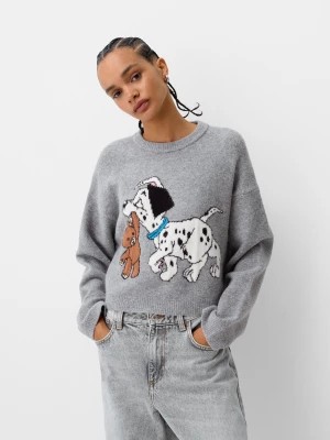 Zdjęcie produktu Bershka Sweter 101 Dalmatians Kobieta Szary