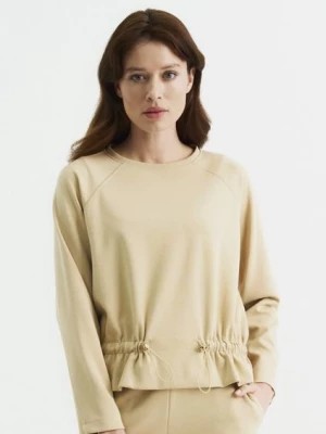 Zdjęcie produktu Beżowa bluza damska ze ściągaczem OCHNIK