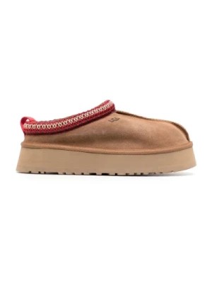 Zdjęcie produktu Beżowe Kapcie Flatform z Ozdobnymi Szwami UGG