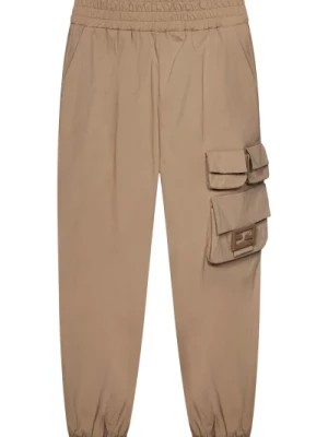 Zdjęcie produktu Beżowe Spodnie Cargo dla Chłopców Fendi