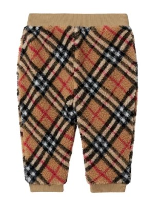 Zdjęcie produktu Beżowe Spodnie Dresowe z Elastycznym Pasem i Mankietami Burberry