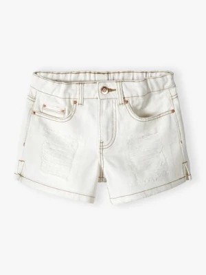 Zdjęcie produktu Beżowe szorty jeansowe dla dziewczynki Lincoln & Sharks by 5.10.15.