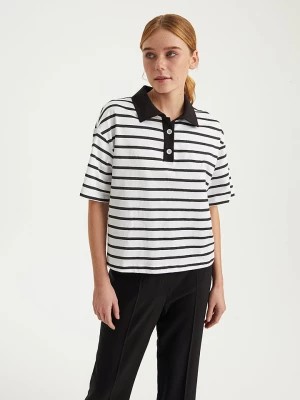 Zdjęcie produktu BGN Koszulka polo w kolorze biało-czarnym rozmiar: 36