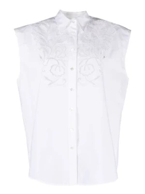 Zdjęcie produktu Biała Bawełniana Koszula z Haftem P.a.r.o.s.h.