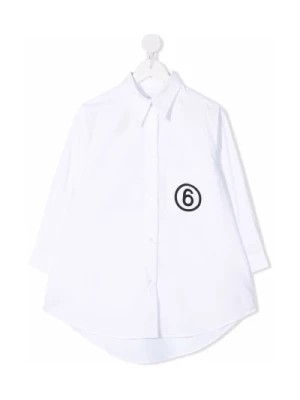 Zdjęcie produktu Biała Bawełniana Koszula z Nadrukiem Logo Maison Margiela