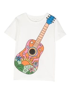 Zdjęcie produktu Biała Bawełniana Koszulka Dla Dzieci z Grafiką Stella McCartney
