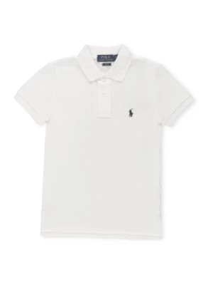 Zdjęcie produktu Biała Bawełniana Koszulka Polo dla Chłopców Ralph Lauren