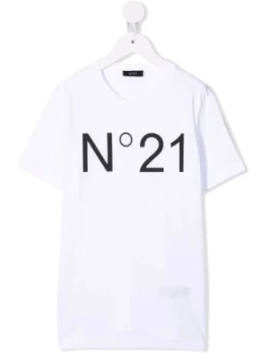 Zdjęcie produktu Biała Bawełniana Koszulka z Logo N21