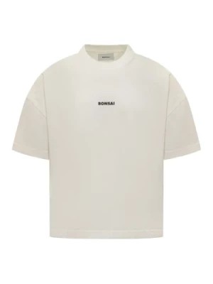Zdjęcie produktu Biała Bawełniana Koszulka z Logo Oversize Bonsai