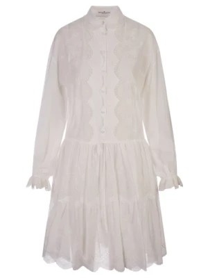 Zdjęcie produktu Biała Bawełniana Sukienka Midi Ermanno Scervino