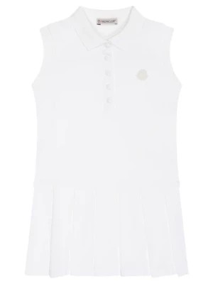 Zdjęcie produktu Biała Bawełniana Sukienka Polo Moncler