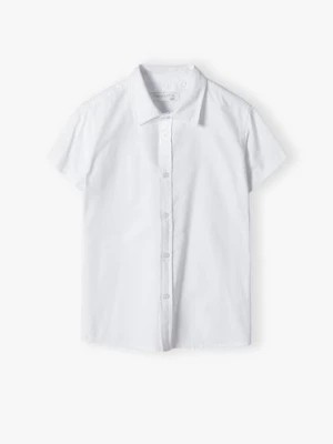 Zdjęcie produktu Biała elegancka koszula dla chłopca - krótki rękaw - Max&Mia Max & Mia by 5.10.15.