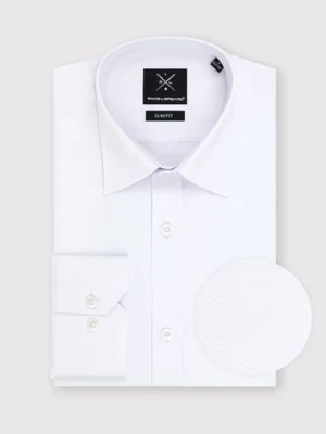 Zdjęcie produktu Biała gładka elegancka koszula męska Pako Lorente