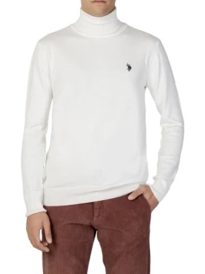Zdjęcie produktu Biała gładka sweter z golfem U.s. Polo Assn.