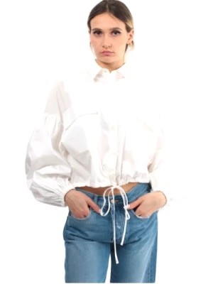 Zdjęcie produktu Biała Koszula Klasyczny Styl Jedwab Bawełna Solotre