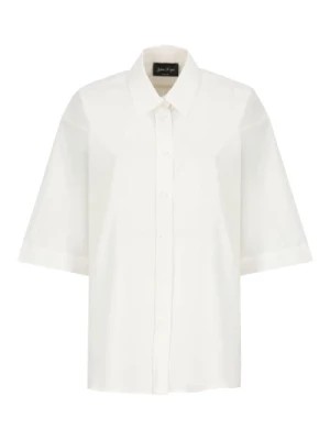 Zdjęcie produktu Biała Koszula z Bawełnianym Mieszanką Kołnierz Krótkie Rękawy Andrea Ya’aqov