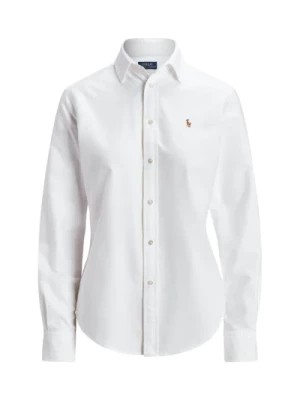Zdjęcie produktu Biała Koszula z Długim Rękawem i Guzikami Ralph Lauren