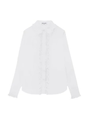 Zdjęcie produktu Biała Koszula z Falbankami Saint Laurent