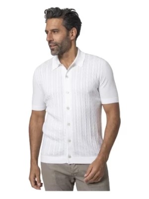 Zdjęcie produktu Biała koszula z krótkim rękawem i warkoczem Gran Sasso