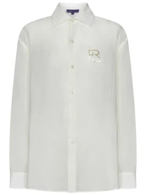 Zdjęcie produktu Biała Koszula z Lnu z Haftem Logo Ralph Lauren