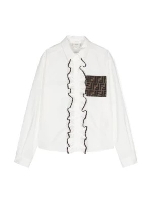 Zdjęcie produktu Biała Koszula z Monogramem Fendi