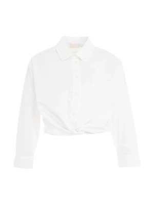 Zdjęcie produktu Biała Koszula z Wiązaniem dla Modnych Kobiet Liu Jo