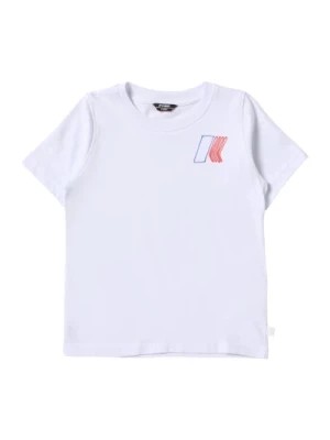 Zdjęcie produktu Biała Koszulka Dziecięca z Nadrukiem Logo K-Way