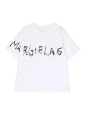 Zdjęcie produktu Biała Koszulka Dziecięca z Nadrukiem Logo Maison Margiela