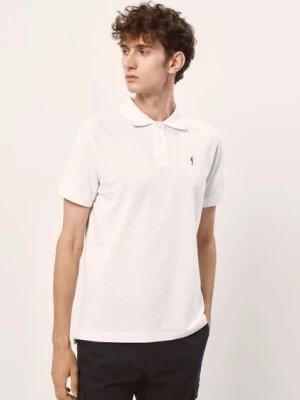Zdjęcie produktu Biała koszulka polo basic męska OCHNIK