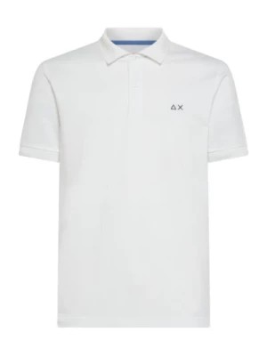 Zdjęcie produktu Biała koszulka polo w jednolitym modelu Sun68