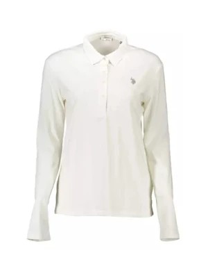 Zdjęcie produktu Biała Koszulka Polo z Długim Rękawem i Haftem U.s. Polo Assn.