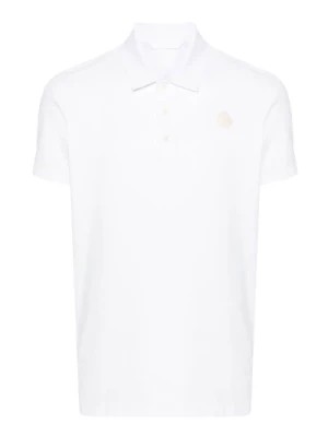 Zdjęcie produktu Biała Koszulka Polo z Logo Patch Moncler