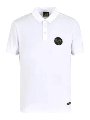 Zdjęcie produktu Biała Koszulka Polo z Logo Wiosna/Lato 2024 Emporio Armani EA7