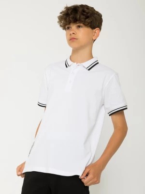 Zdjęcie produktu Biała koszulka polo z nadrukiem