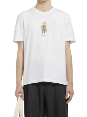 Zdjęcie produktu Biała Koszulka z Dressed Fox Maison Kitsuné