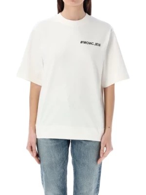 Zdjęcie produktu Biała koszulka z gumowym logo Moncler