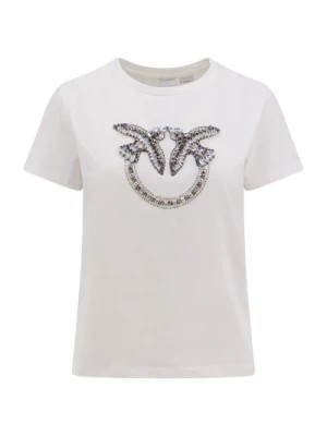 Zdjęcie produktu Biała koszulka z koralikami Pinko