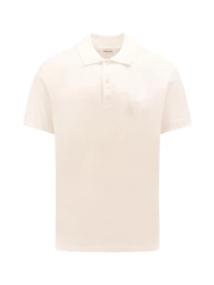 Zdjęcie produktu Biała Koszulka z Logo Haftem z Organicznej Bawełny Alexander McQueen