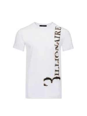 Zdjęcie produktu Biała Koszulka z Logo z Bawełny Billionaire