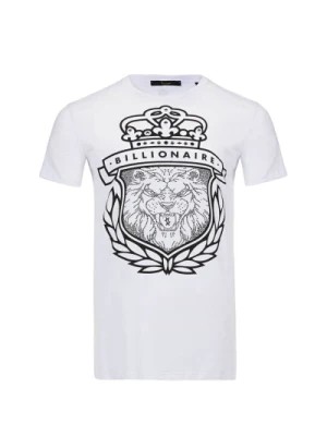 Zdjęcie produktu Biała Koszulka z Logo z Bawełny Billionaire